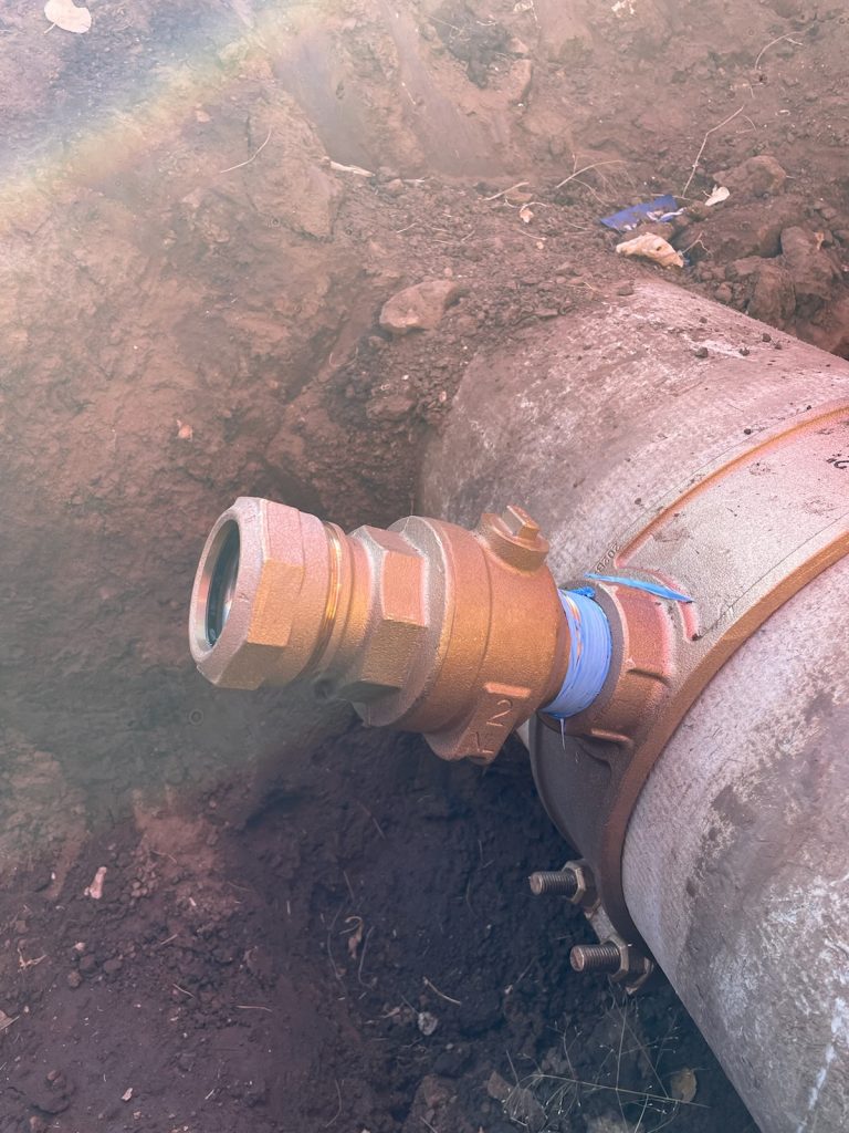 12 inch dia. city main water line tap 1