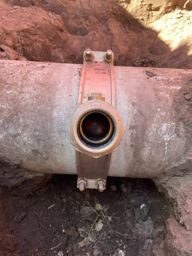 12 inch dia. city main water line tap 2